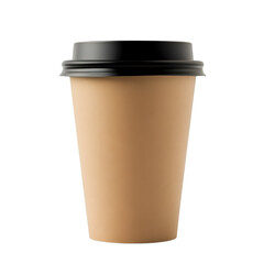 Coffee cup isolated on white and transparent background. PNG cutout.