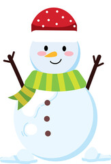 Snowman Illustration for celebrate christmas