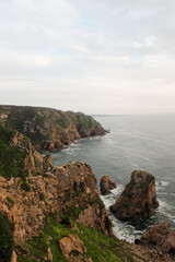 View of the coast of the sea