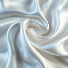 Obraz premium Smooth white satin fabric
