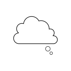 Obraz premium speech bubble vector image loud, speech, bubble, illustration, icon, vector, symbol, design, thought, web, message, sign, cartoon, sky, communication, weather, think, blank, 3d, balloon, rain, shape, 