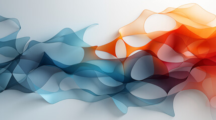 Abstract geometric background with interconnected shapes and lines in vibrant colors, set against a light grey backdrop, giving a modern and dynamic look for creative presentations