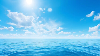 Obraz premium Blue Sky Yellow Pastel Light Abstract Background Texture Nature Summer Landscapte Sun Cloud Beauty Sunset Overlay Gradient Color Sunrise Mockup Scene Wallpaper Fantasy Bright Cute Backdrop Dream.