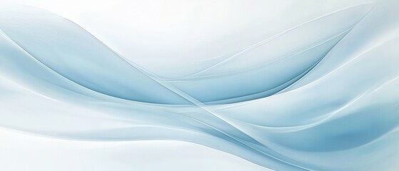 Fototapeta premium Abstract blue waves on white