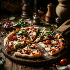 pizza with salami