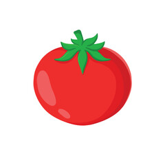 Tomato icon in flat style on white background Vegetable symbol stock vector illustration
