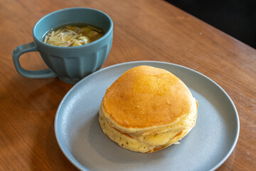 パンケーキ朝食