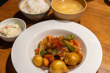 じゃがいもとピーマンの炒め煮