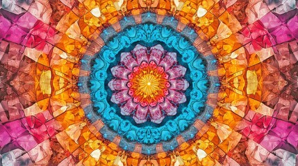 Obraz premium Vibrant kaleidoscope pattern