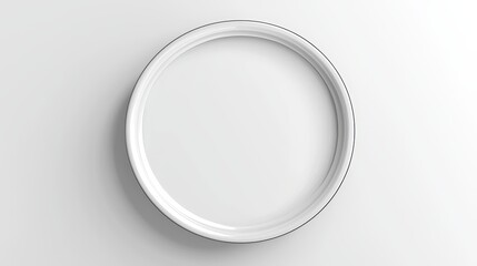 White plate on white background