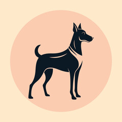 Bear dog silhouette vector illustration