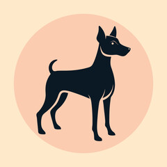 Bear dog silhouette vector illustration