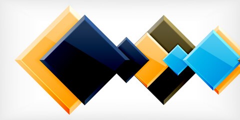 Colorful squares with reflections abstract background design. Vector Illustration For Wallpaper, Banner, Background, Card, Book Illustration, landing page