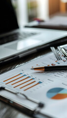 Fototapeta premium Businessman Reviewing Financial Documents