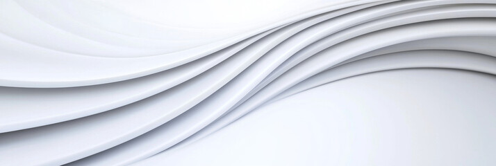 Obraz premium Abstract white curved lines create a modern, minimalist design.