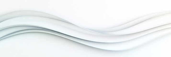 Obraz premium Abstract white wave design, smooth and flowing.