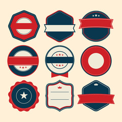  Set of badge template vector