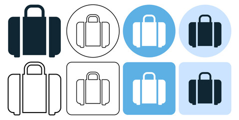 luggage for travel Baggage trip or travel bag vector pictogram sign icon symbol ui and ux design, glyphs and stroke line