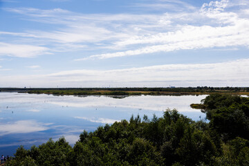 夏の苫小牧市の支笏湖