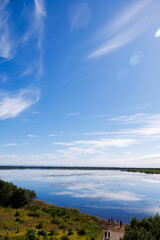 夏の苫小牧市の支笏湖