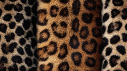 Realistic skin textures of jaguars, leopards, and leopard cats, detailed spots and patterns, and seamless animal print design highlight the wildness and exotic charm of these big cats.