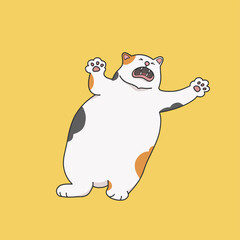 Crying Cat Meme Sticker Cute Illustration