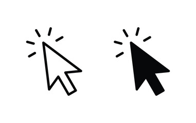 Cursor click icon, cursor sign vector 