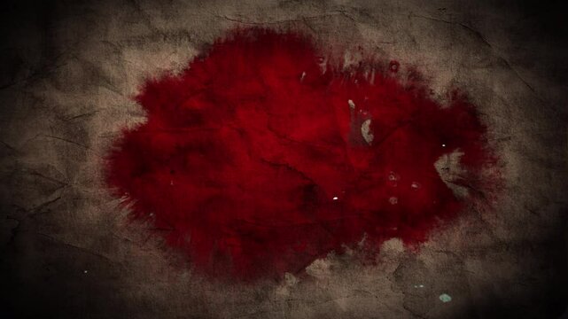 Horror movie film halloween scary old paper blood animation background