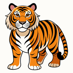 Dynamic Running Tiger Silhouette Vector,High-Quality Vector Silhouette of a Running Tiger,Stunning Tiger Running Silhouette Vector for Creative Projects