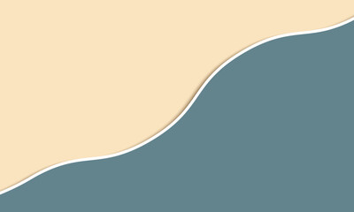 paper color abstract background with blue wavy lines. Modern geometric background, poster or web banner template. navy color backdrop. beige background template
