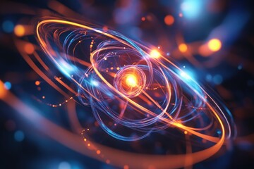 Obraz premium Physics quantum and quantum entanglement, 3d rendering. 3D illustration