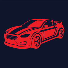 Fototapeta premium Sports Car design vector illustration