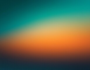 Obraz premium Create a dynamic and eye-catching atmosphere with this teal to orange horizontal gradient background, featuring a smooth transition and a minimalist design