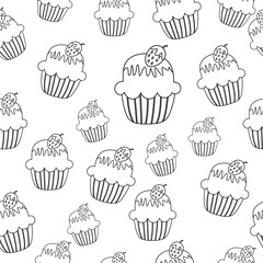 Line Cupcakes Pattern