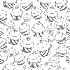 Line Cupcakes Pattern