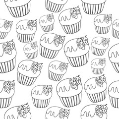 Line Cupcakes Pattern