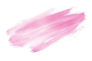 A soft pink paint stroke on a white background, ideal for design and artistic projects.