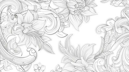 Elegant Thai Floral Pattern Design