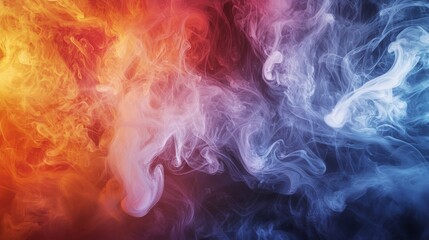 Fototapeta premium Abstract smoke in red and blue