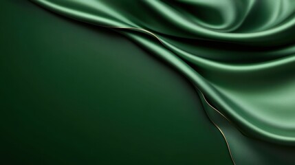 A dark green satin fabric background with soft highlights, adding a luxurious and refined touch to your designs.