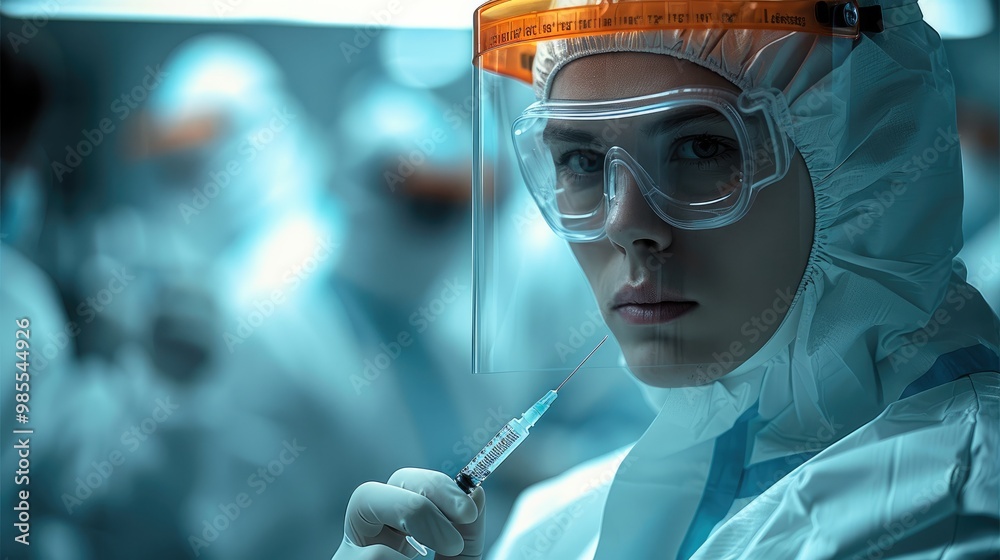 Aufkleber vaccination during pandemic. generative ai.