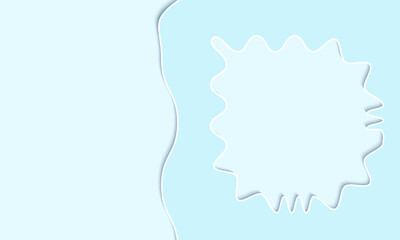 Clean and Elegant Modern Blue and White wavy lines banner template. abstract Blue Fluid frame on pastel background. Modern geometric with Dynamic Shapes on Blue background. Minimalist Design
