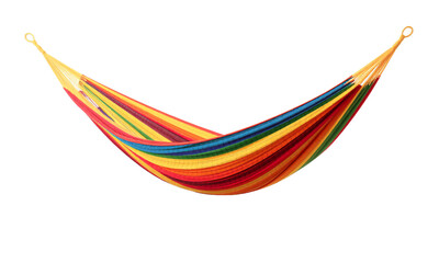 colorful hammock isolated on transparent background