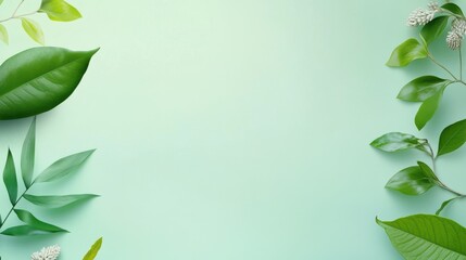 Obraz premium A fresh, light green background with a subtle gradient, perfect for spring or nature-focused visuals.