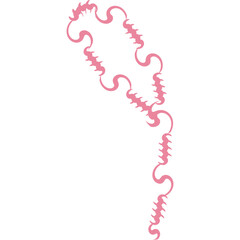 Fototapeta premium Aesthetic Wavy Pattern Line Art Decorative Ornament