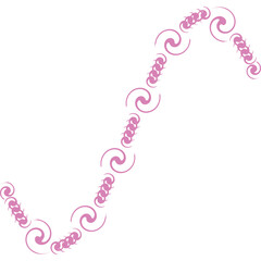 Fototapeta premium Aesthetic Twisted Pattern Line Art Decorative Ornament