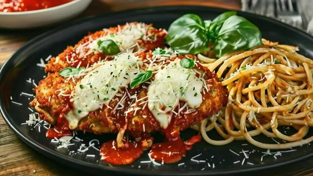 Chicken Parmesan with Spaghetti and Marinara Sauce - A Delicious and Easy Recipe