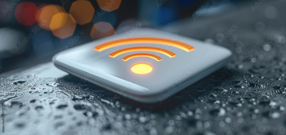 Aufkleber wifi and technology. icon. generative ai.