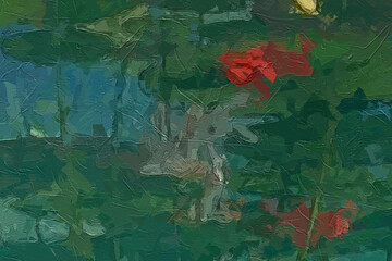 Oil paintings and various flowers, marine creatures, cats, dogs, lotus leaves, lotus flowers,...