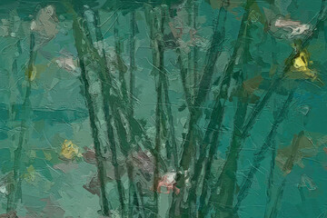 Oil paintings and various flowers, marine creatures, cats, dogs, lotus leaves, lotus flowers,...